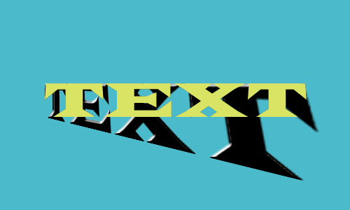 3d text with shadow